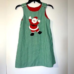 The Bailey Boys Santa Christmas dress (reversible), size 6X